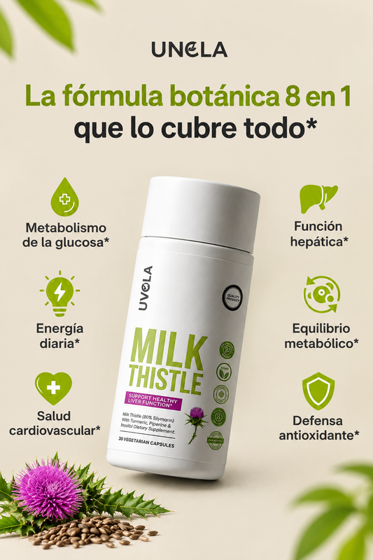 🌿 Milk Thistle 8 en 1: Bienestar y Cuidado Natural para tu Día a Día