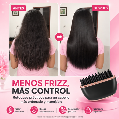 LissaGo™ – Mini Cepillo Alisador Recargable  ✨ Cabello arreglado dondequiera que estés ✨